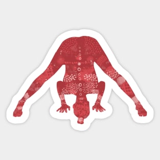 Prasarita Padottanasana in Red Sticker